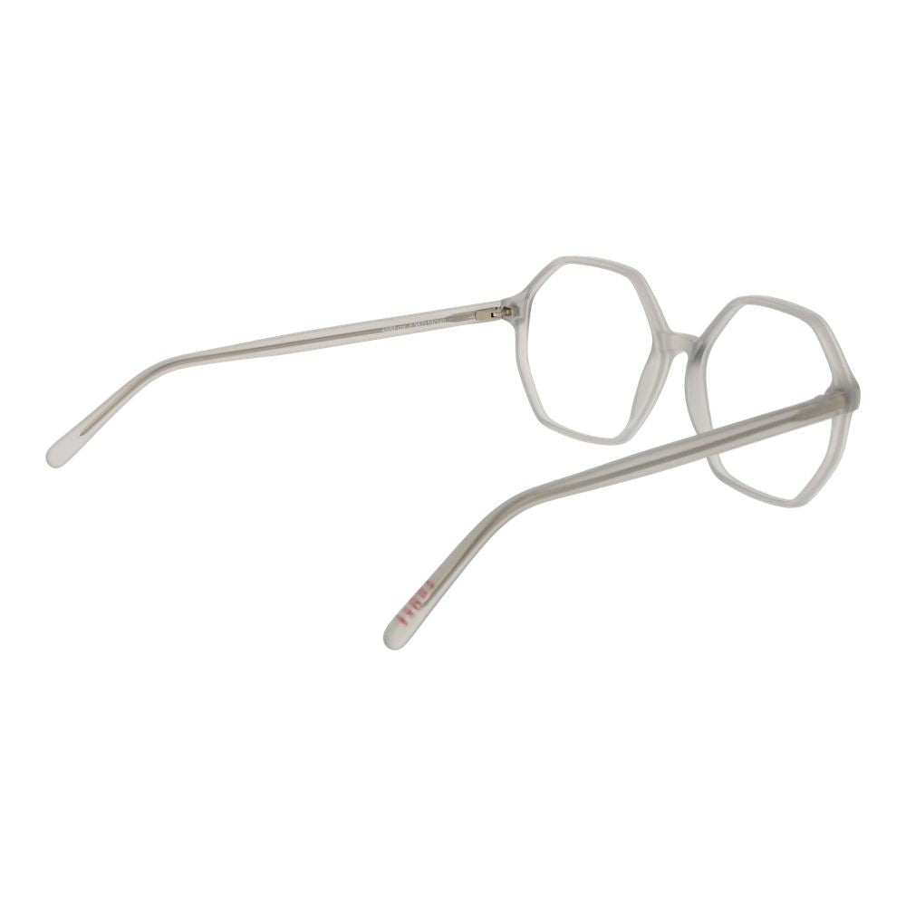 Andy Wolf gray acetate glasses frames with clear lenses and sleek design, showcasing modern eyewear style.