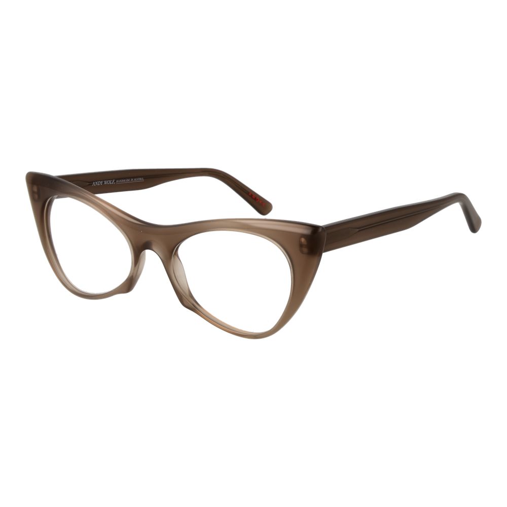 Andy Wolf gray acetate glasses frames shown, featuring sleek design and clear lenses for stylish everyday wear.