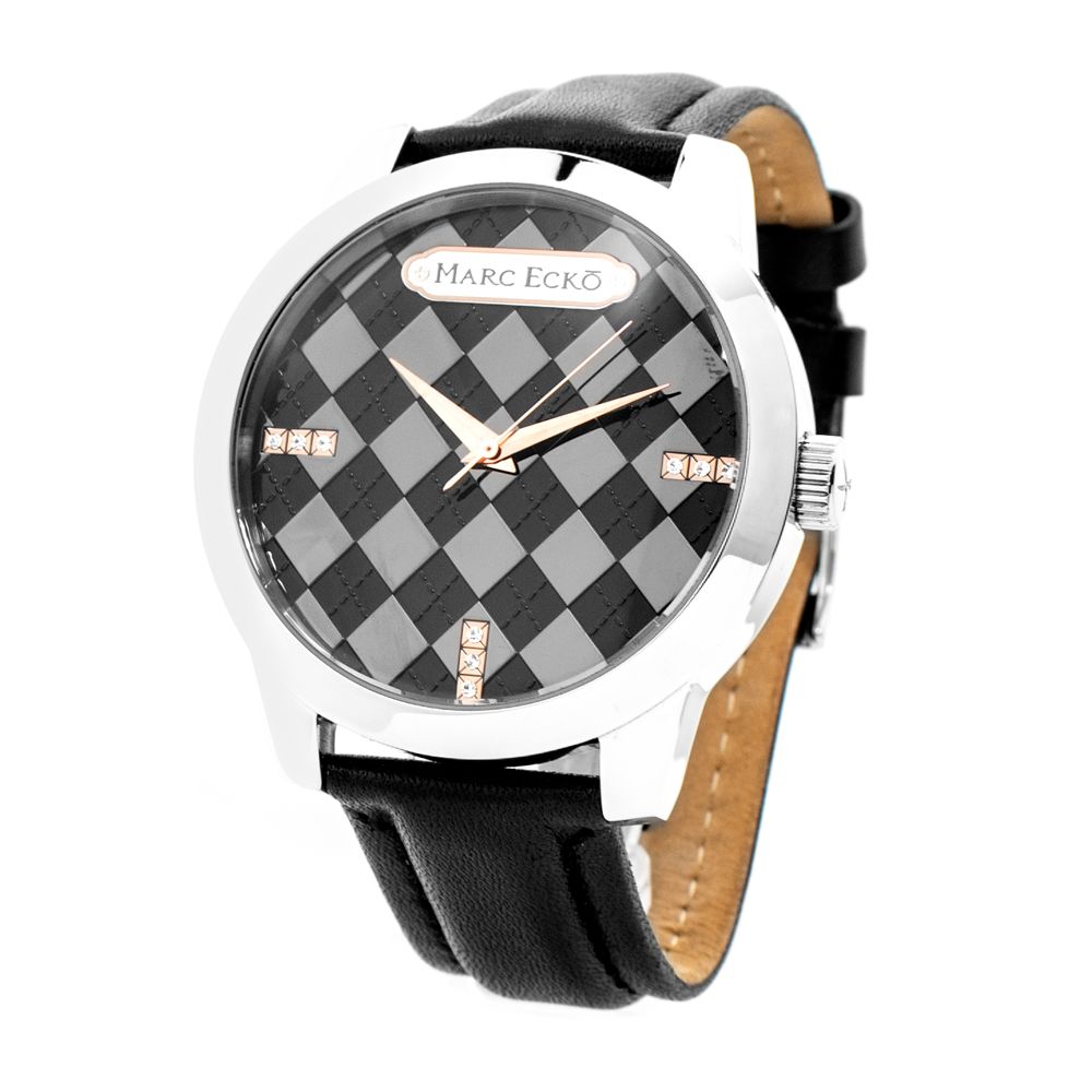 Marc Ecko Black Leather Dress Watch Marc Ecko