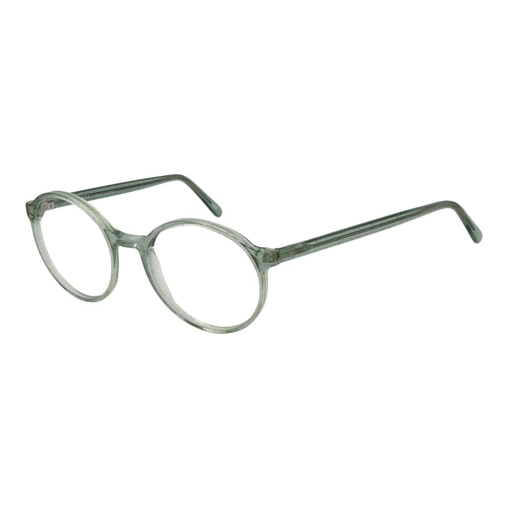 Andy Wolf turquoise acetate glasses frames with sleek design and transparent lenses, showcasing modern eyewear style.