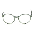 Andy Wolf turquoise acetate glasses frames showing sleek, modern design with transparent turquoise accents and stylish temples.