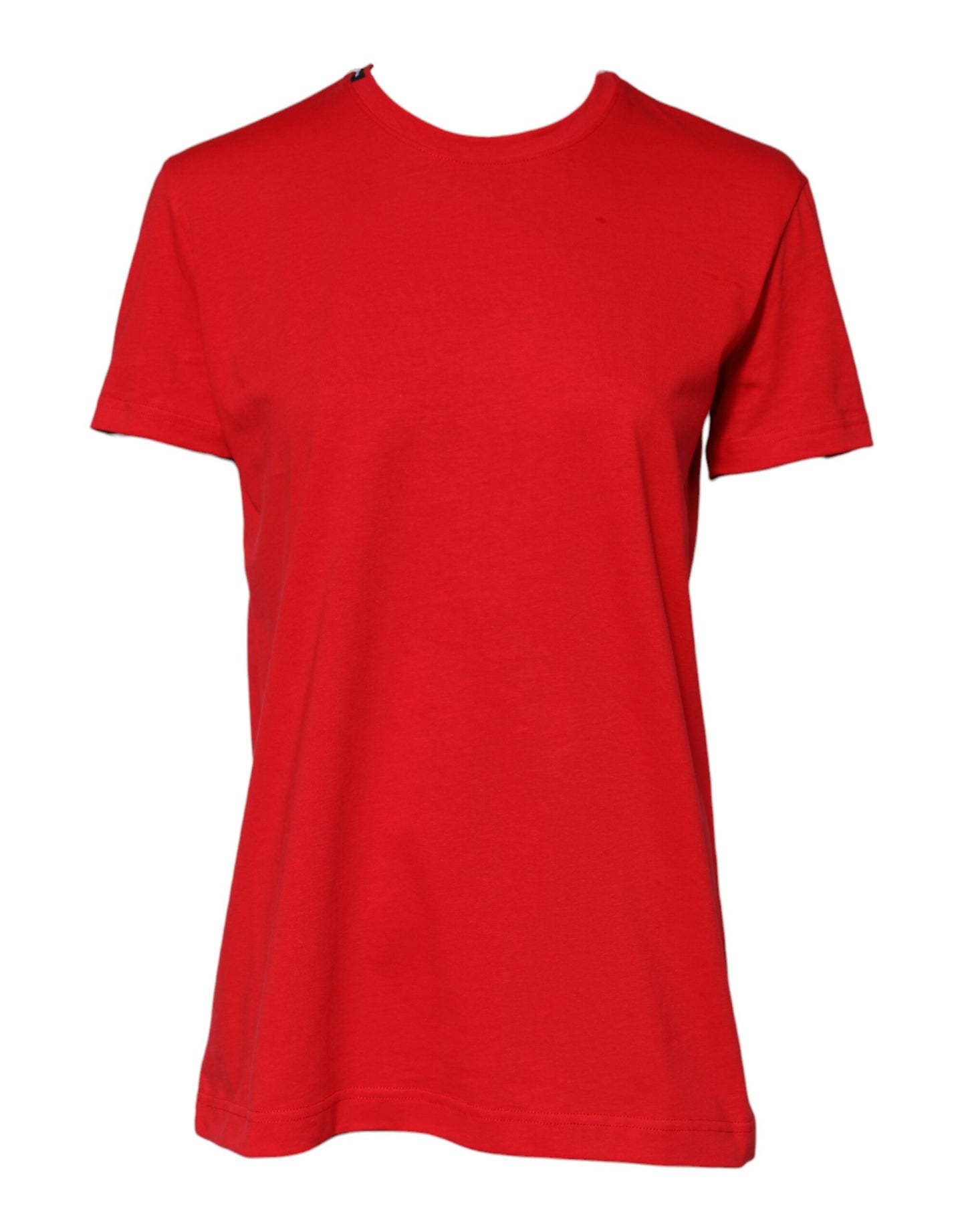 Dolce & Gabbana Red Cotton Crew Neck Short Sleeves Top T-shirt Dolce & Gabbana