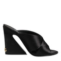 Dolce & Gabbana Black Logo KEIRA Satin Slides Sandals Shoes
