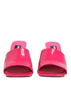 Dolce & Gabbana Pink Open Toe Block Heel Mules Sandals Shoes - Eljoys Fashion 