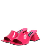 Dolce & Gabbana Pink Open Toe Block Heel Mules Sandals Shoes - Eljoys Fashion 