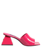 Dolce & Gabbana Pink Open Toe Block Heel Mules Sandals Shoes - Eljoys Fashion 