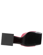 Dolce & Gabbana Pink Open Toe Block Heel Mules Sandals Shoes - Eljoys Fashion 
