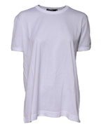 Dolce & Gabbana White Cotton Goodluck 2022 Crew Neck T-shirt
