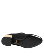 Dolce & Gabbana Black Flower Crystal Embellished Mary Jane Shoes - Eljoys Fashion 