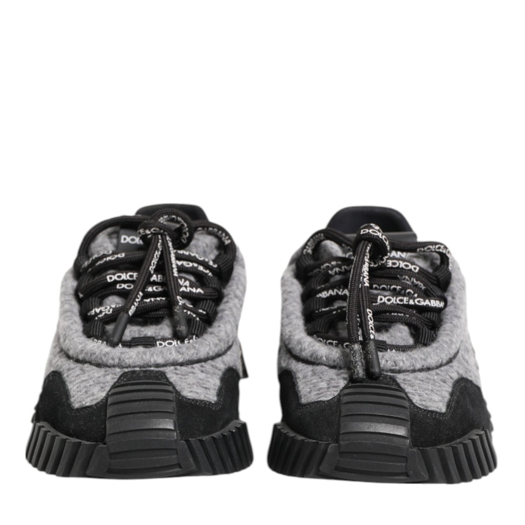 Dolce & Gabbana Black Gray NS1 Low Top Sneakers Shoes