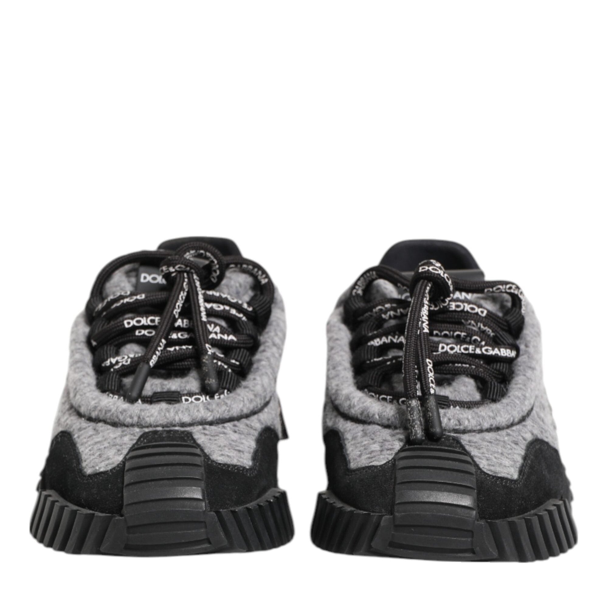 Dolce & Gabbana Black Gray NS1 Low Top Sneakers Shoes