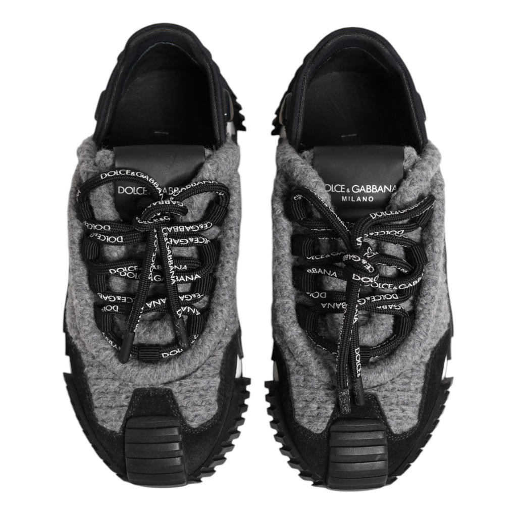 Dolce & Gabbana Black Gray NS1 Low Top Sneakers Shoes