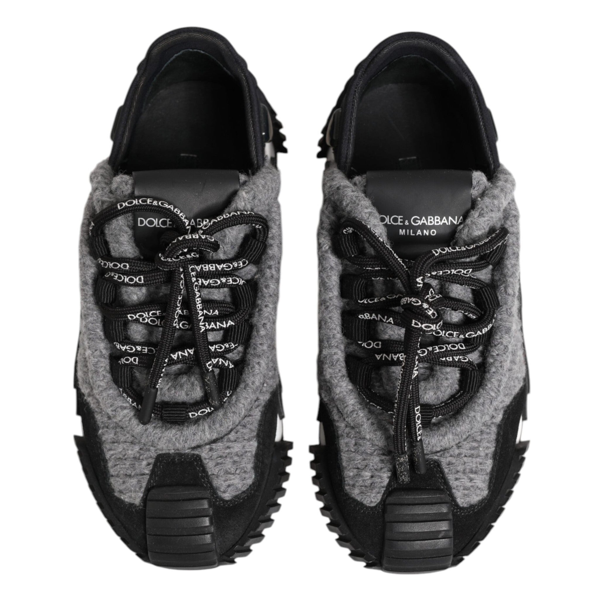 Dolce & Gabbana Black Gray NS1 Low Top Sneakers Shoes
