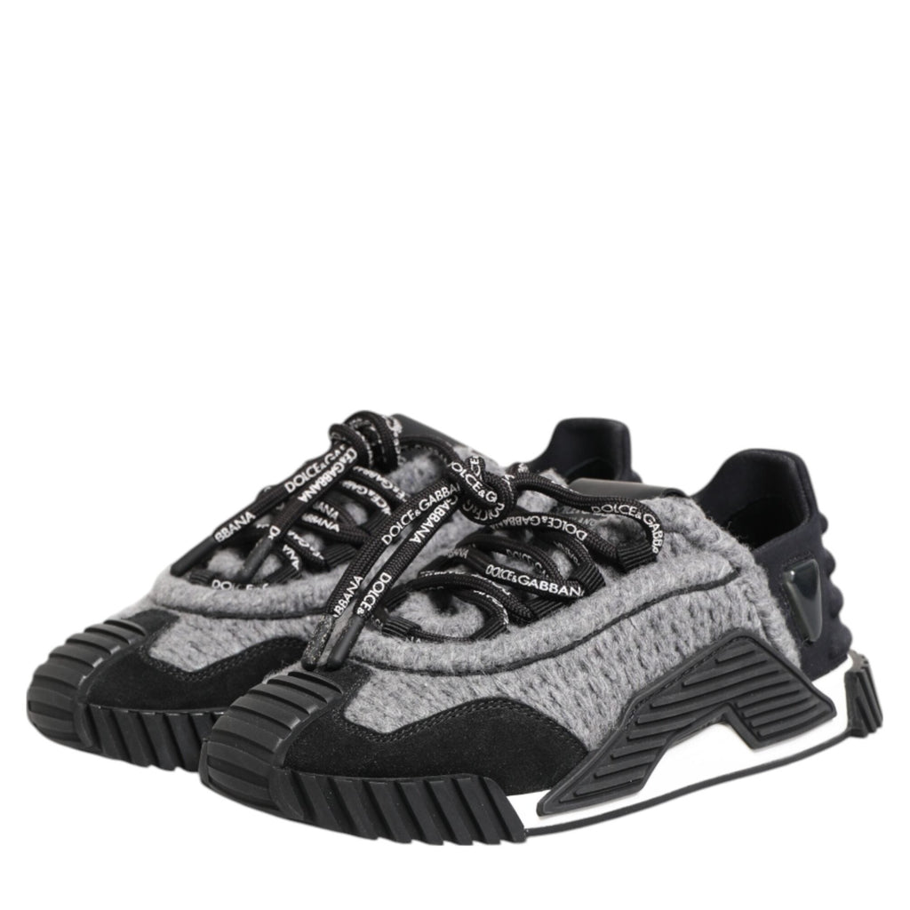 Dolce & Gabbana Black Gray NS1 Low Top Sneakers Shoes