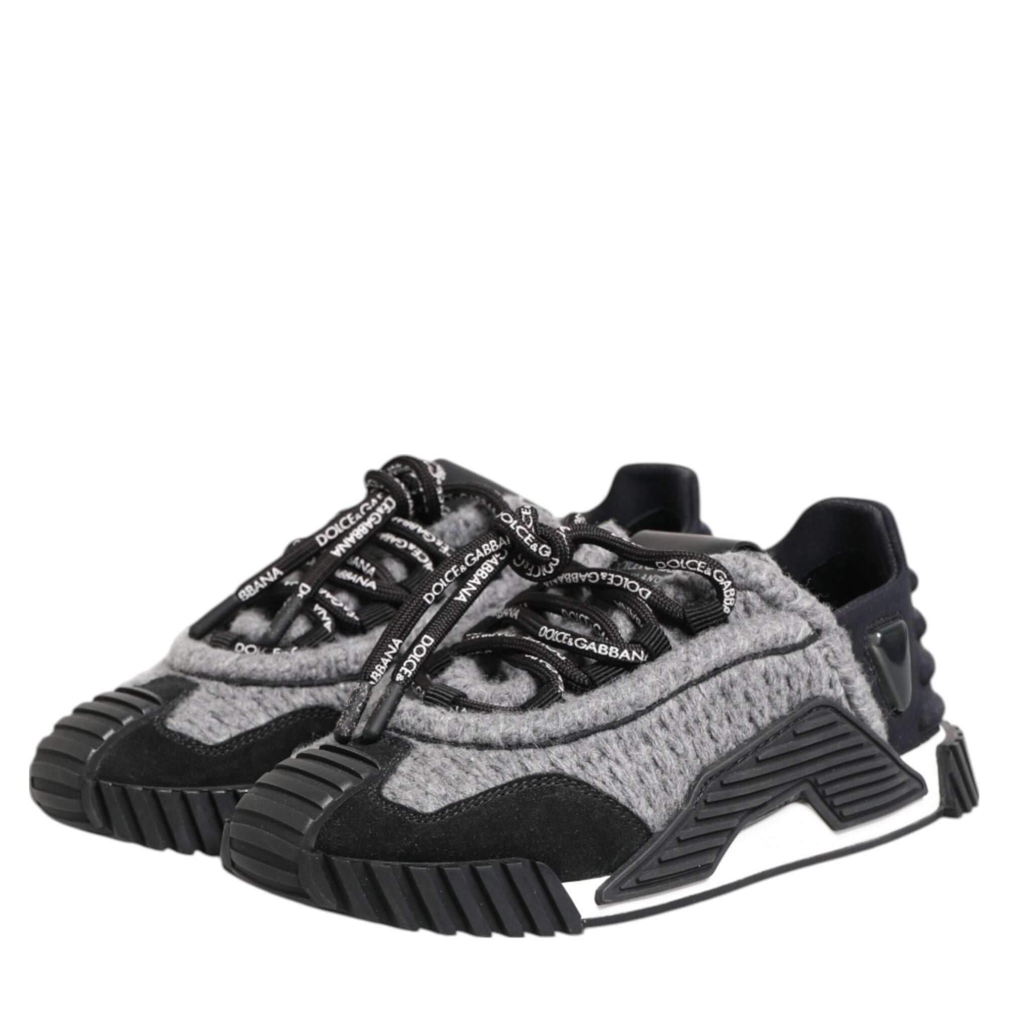 Dolce & Gabbana Black Gray NS1 Low Top Sneakers Shoes