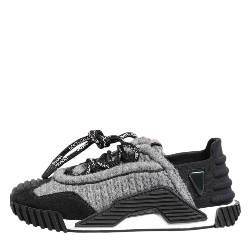 Dolce & Gabbana Black Gray NS1 Low Top Sneakers Shoes
