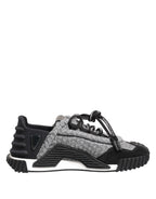 Dolce & Gabbana Black Gray NS1 Low Top Sneakers Shoes - Eljoys Fashion 