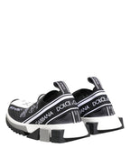 Dolce & Gabbana Black White Sorrento Low Top Sneakers Shoes - Eljoys Fashion 