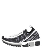Dolce & Gabbana Black White Sorrento Low Top Sneakers Shoes - Eljoys Fashion 