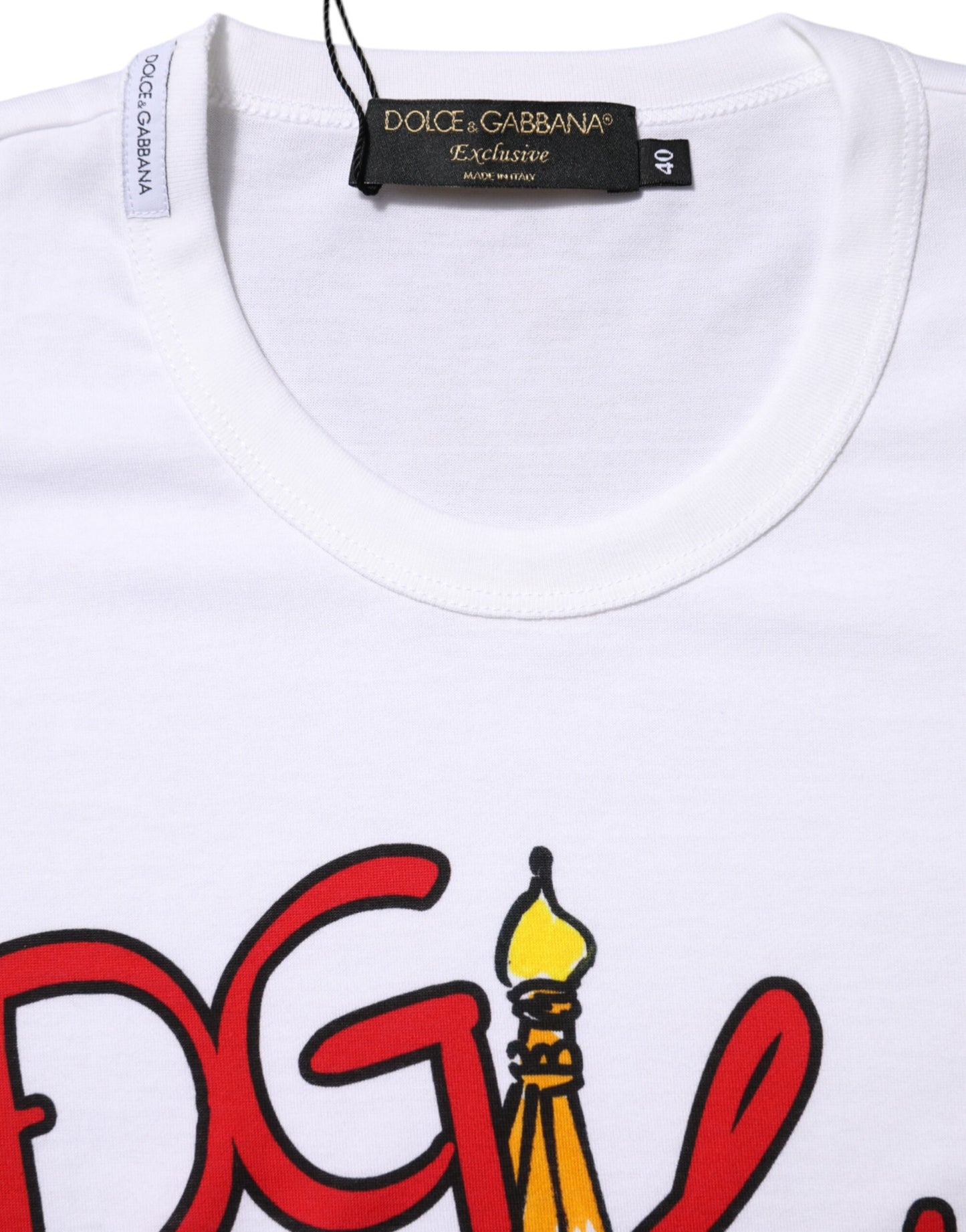 Dolce & Gabbana White DG Loves Moscow Cotton Crew Neck T-shirt Dolce & Gabbana