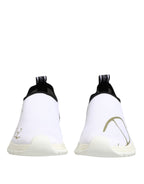 Dolce & Gabbana White Black Low Top Sorrento Sneakers Shoes - Eljoys Fashion 