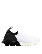 Dolce & Gabbana White Black Low Top Sorrento Sneakers Shoes - Eljoys Fashion 