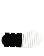 Dolce & Gabbana White Black Low Top Sorrento Sneakers Shoes - Eljoys Fashion 