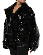 Dolce & Gabbana Polyester Black Quilted Puffer Coat  Jacket - Eljoys Fashion 