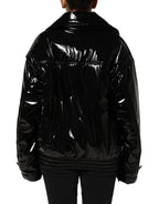 Dolce & Gabbana Polyester Black Quilted Puffer Coat  Jacket - Eljoys Fashion 
