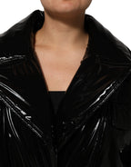 Dolce & Gabbana Polyester Black Quilted Puffer Coat  Jacket - Eljoys Fashion 