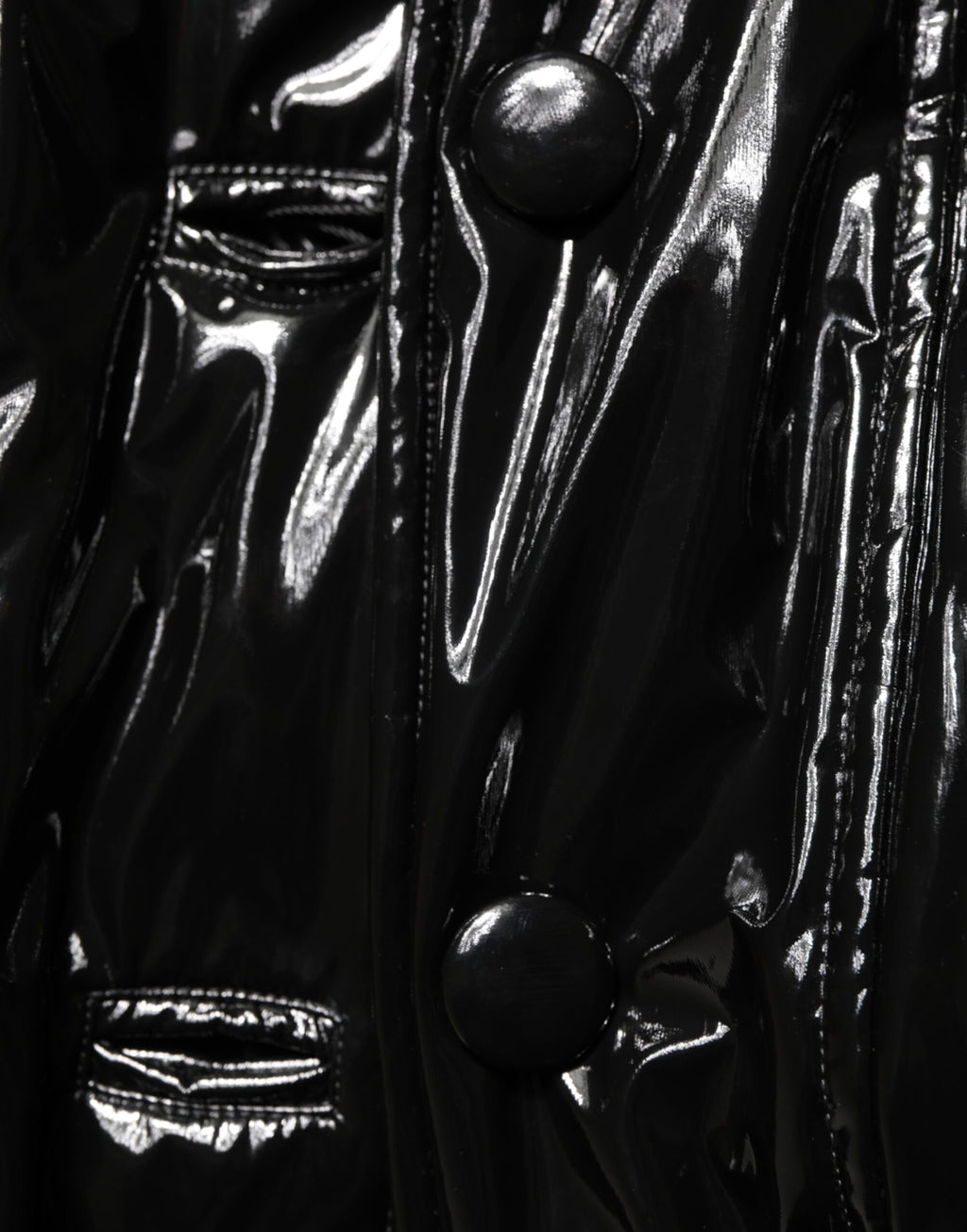Dolce & Gabbana Polyester Black Quilted Puffer Coat Jacket