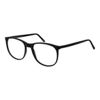 Andy Wolf black acetate eyeglass frames with clear lenses, stylish and modern eyewear accessory.