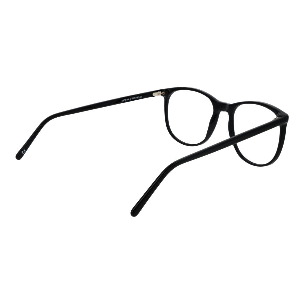 Andy Wolf black acetate glasses frames shown, featuring sleek design and clear lenses, perfect for stylish eyewear.