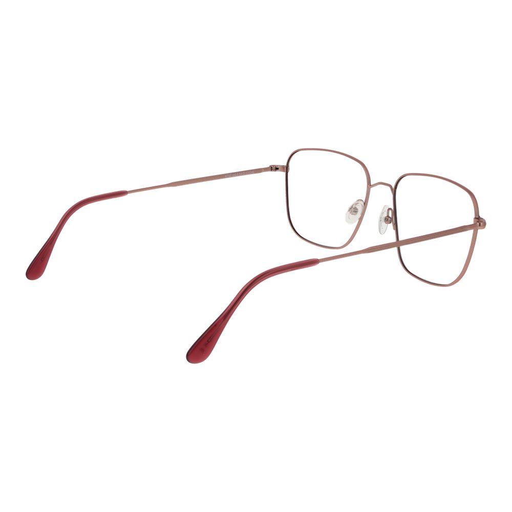 Andy Wolf burgundy metal eyeglass frames with sleek design and modern style, displayed on a white background.
