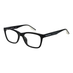 Converse black stainless steel eyeglass frames with sleek design and adjustable nose pads for a comfortable fit.