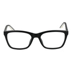 Converse black stainless steel eyeglass frames with sleek design and clear lenses for stylish eyewear.