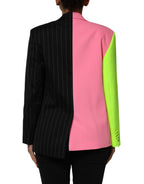 Dolce & Gabbana Multicolor Patchwork Embellished Coat Jacket - Eljoys Fashion 