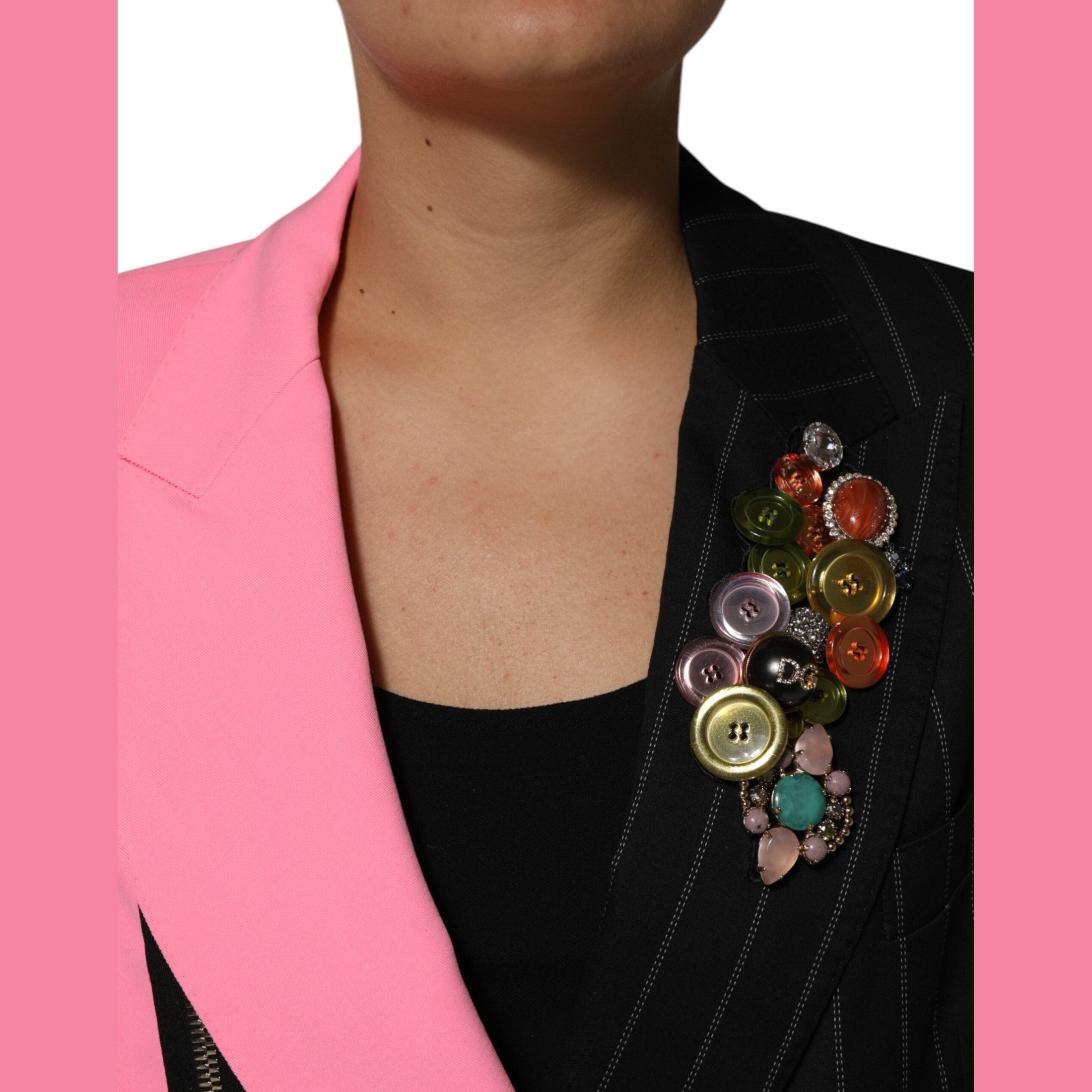Dolce & Gabbana Multicolor Patchwork Embellished Coat Jacket