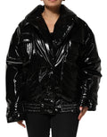 Dolce & Gabbana Black Polyester Quilted Puffer Coat Jacket - Eljoys Fashion 