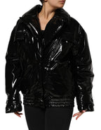Dolce & Gabbana Black Polyester Quilted Puffer Coat Jacket - Eljoys Fashion 