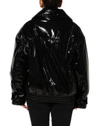 Dolce & Gabbana Black Polyester Quilted Puffer Coat Jacket - Eljoys Fashion 
