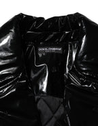 Dolce & Gabbana Black Polyester Quilted Puffer Coat Jacket - Eljoys Fashion 