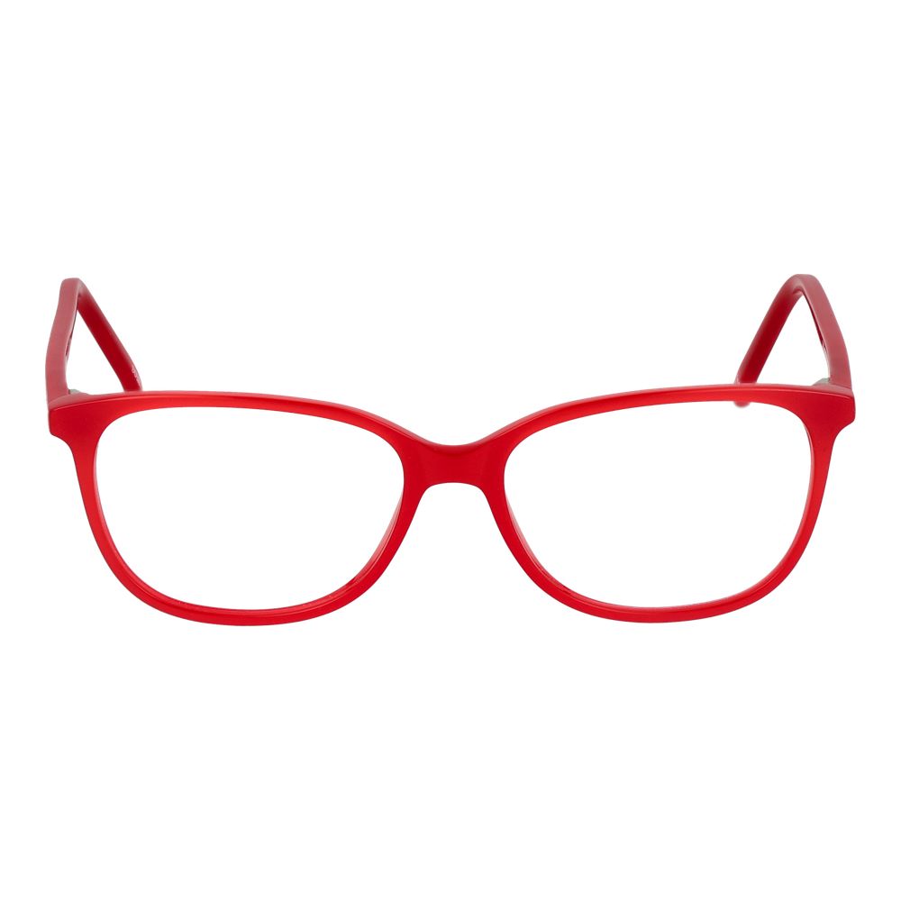 Andy Wolf red acetate glasses frames with sleek design and clear lenses, showcasing stylish eyewear for a modern look.