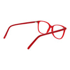 Andy Wolf red acetate glasses frames with clear lenses, showcasing stylish, bold eyewear design.
