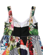 Dolce & Gabbana Multicolor Patchwork Cotton AlineMini Dress - Eljoys Fashion 