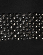 Dolce & Gabbana Black Crystal Embellished Collared Mini Dress - Eljoys Fashion 