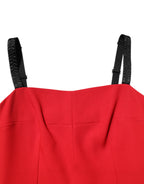 Dolce & Gabbana Red Stretch Bodycon Sheath Knee Length Dress - Eljoys Fashion 