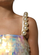 Dolce & Gabbana Multicolor Sequin Holographic Mini  Dress - Eljoys Fashion 