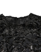 Dolce & Gabbana Black Sequin Bouclé Tweed Sheath Dress - Eljoys Fashion 