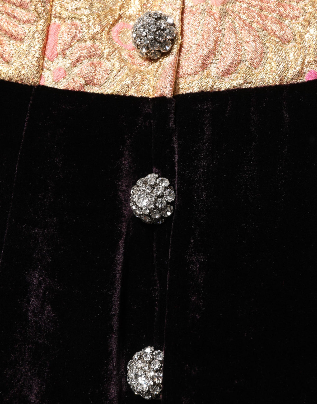 Dolce & Gabbana Black Velvet Flower Embellishment Aline Dress - Eljoys Fashion 